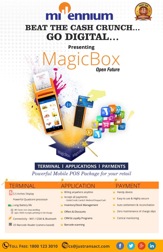MagicBox Android Mobile POS JusTransact