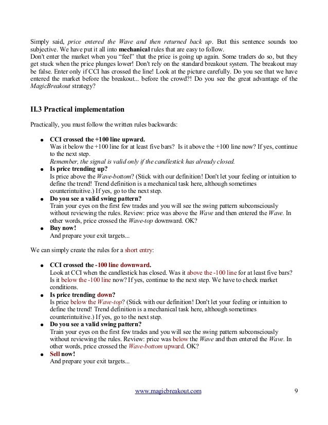 Breakout trading strategy pdf