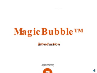 MagicBubble ™ Introduction ©2000, All Rights Reserved MagicBubble, Inc. Proprietary 