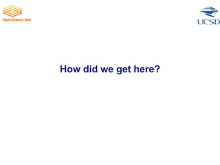 How did we get here?
 