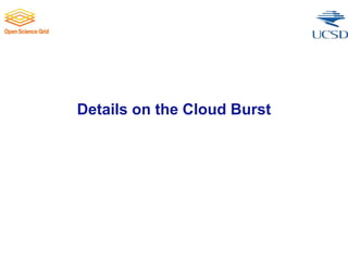 Details on the Cloud Burst
 