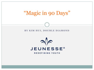 “Magic in 90 Days”
BY KIM HUI, DOUBLE DIAMOND

 