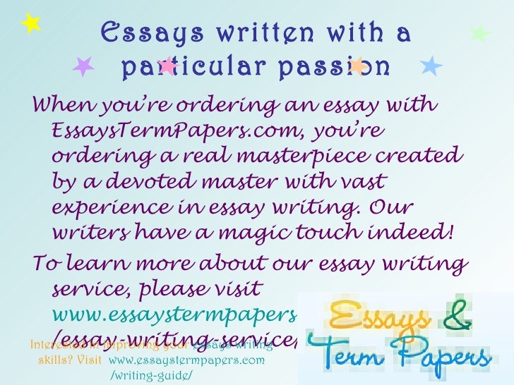 Term papers and essays