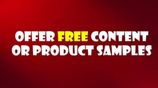 Offer freecontent or Product samples  