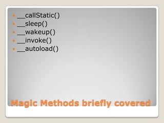 PHP 5 Magic Methods | PPTX