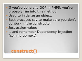PHP 5 Magic Methods | PPTX
