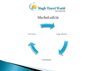 Why Book with Us 
Large selection 
Convenience 
Low Prices 
 