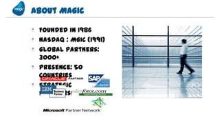About Magic

 Founded in 1986
 NASDAQ : MGIC (1991)
 Global Partners:
 3000+
 Presence: 50
 Countries
 Strategic
 Partnerships:
 
