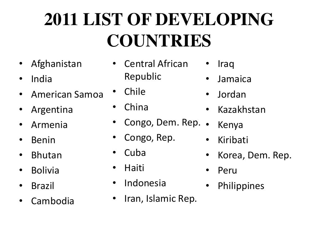 Problems Of The Third World Countries