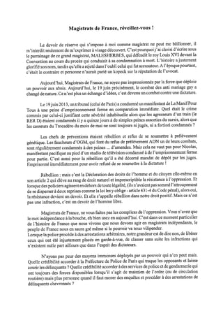Tribune d'un magistrat indigné