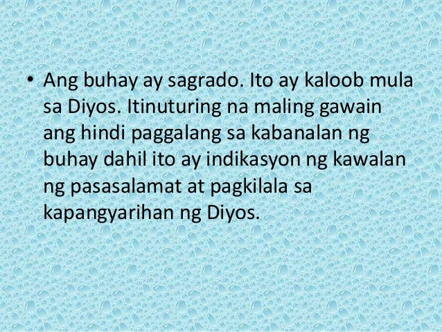 Bakit Kailangan Ang Paggalang Sa Buhay Ano Ang Konseptong Natutunan Ko Sa Paggalang Sa Buhay Brainly