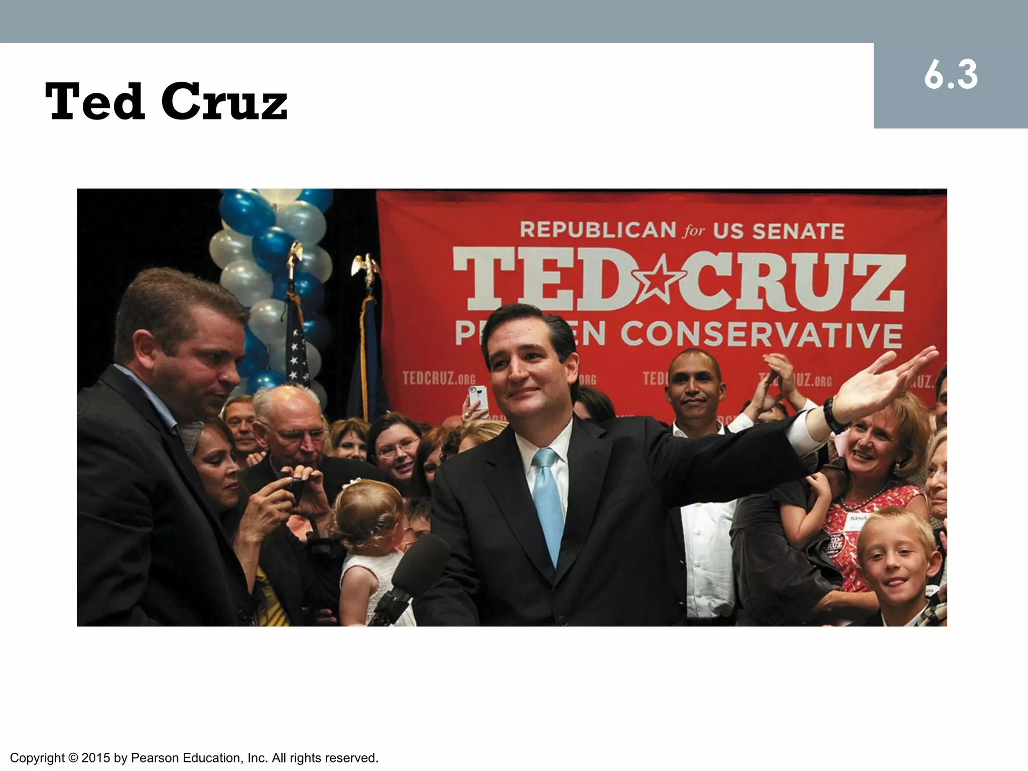 Copyright © 2015 by Pearson Education, Inc. All rights reserved.
Ted Cruz
6.3
 