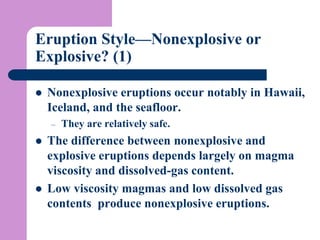 Magma And Volcanoes and Viscosity Powerpoint | PPT
