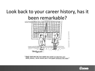 Look back to your career history, has it
         been remarkable?
 
