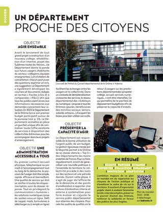 La
Drôme
le
Magazine
P
16
-
17
18.
19
RENCONTRE
DITES-NOUS...
JULIE MICHEL
22. SOLIDARITÉS
PROFESSION A HAUT
POTENTIEL HUM...