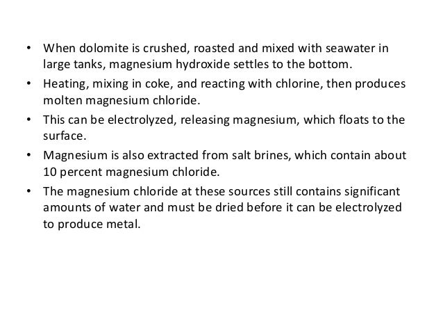 How is magnesium extracted?