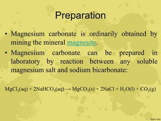 Magnesium carbonate | PDF