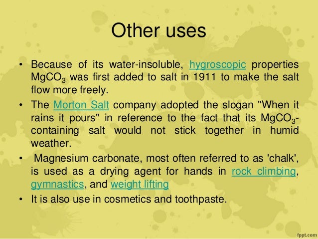 Magnesium Carbonate Magnesium Carbonate