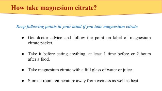 An Essential Information Of Magnesium Citrate