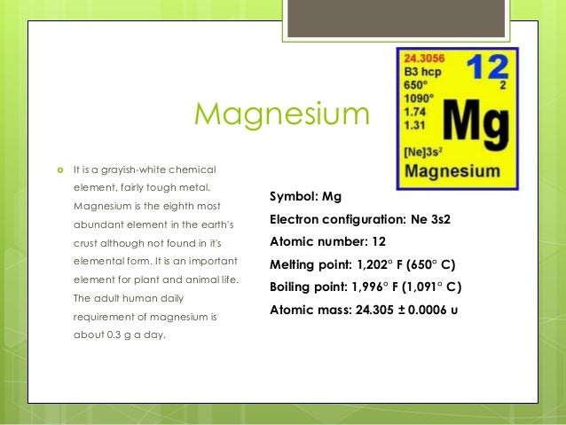 Magnesium & phosphorus
