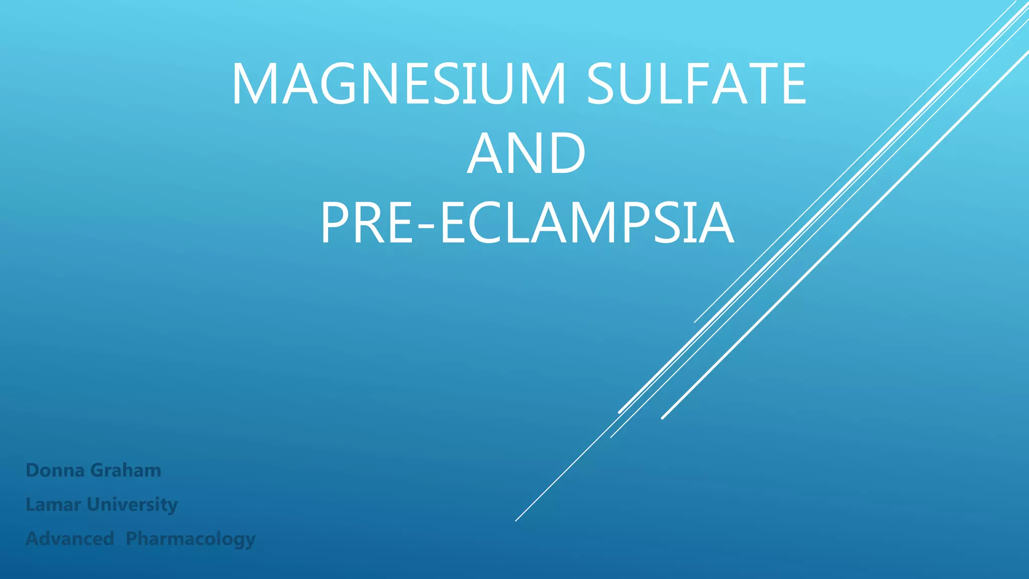 Magnesium sulfate | PPTX