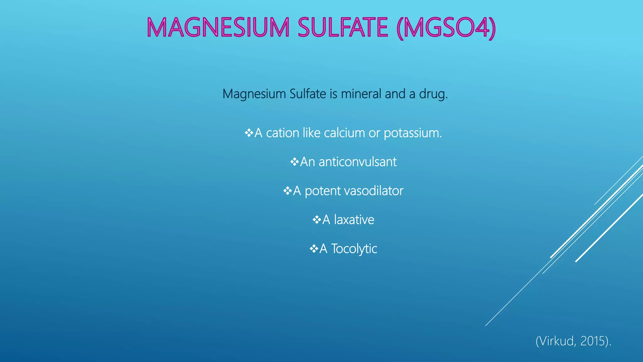 Magnesium sulfate | PPTX