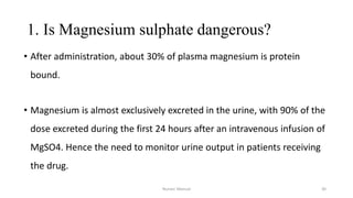 Magnesium sulfate during pregnancy | PPTX