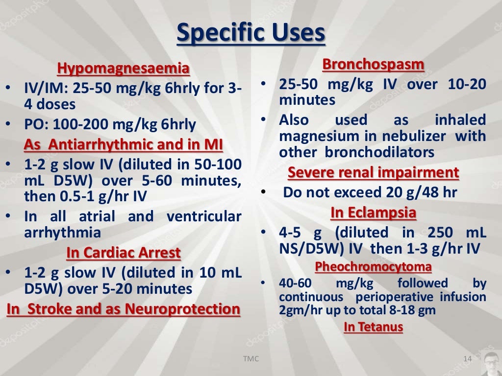 Magnesium sulphate and anesthesiologist