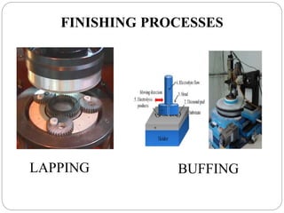 FINISHING PROCESSES
LAPPING BUFFING
 