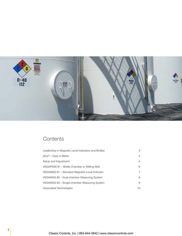 Level Indicators (MLIs) and Bridle Combination Units