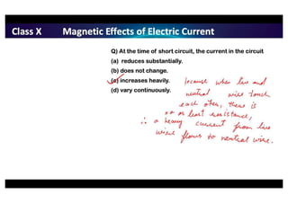 Magnetic effects of electric current class 10 notes | PDF