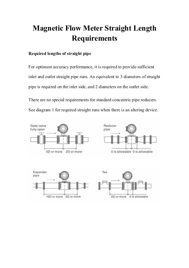 flow meter straight length requirements