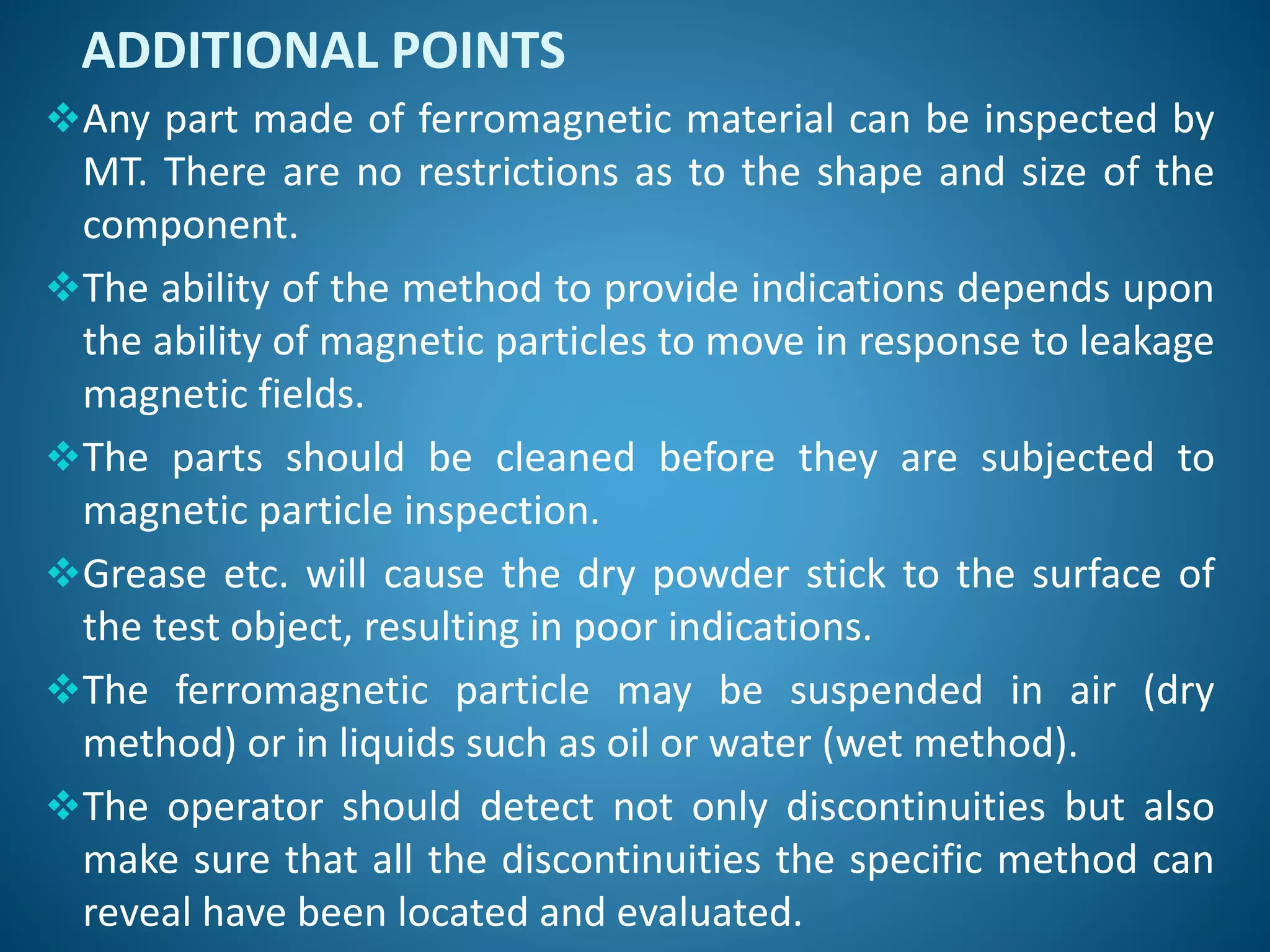 Self Study Magnetic Particle Inspection | PPTX