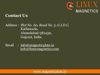 Plate Magnet, Magnetic Plate Manufacturer, India