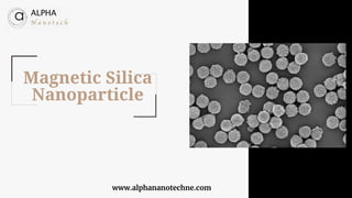 Magnetic Silica
Nanoparticle
www.alphananotechne.com
 