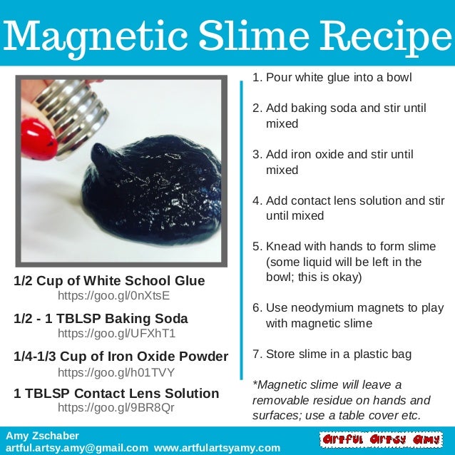 Magnetic Slime Recipe