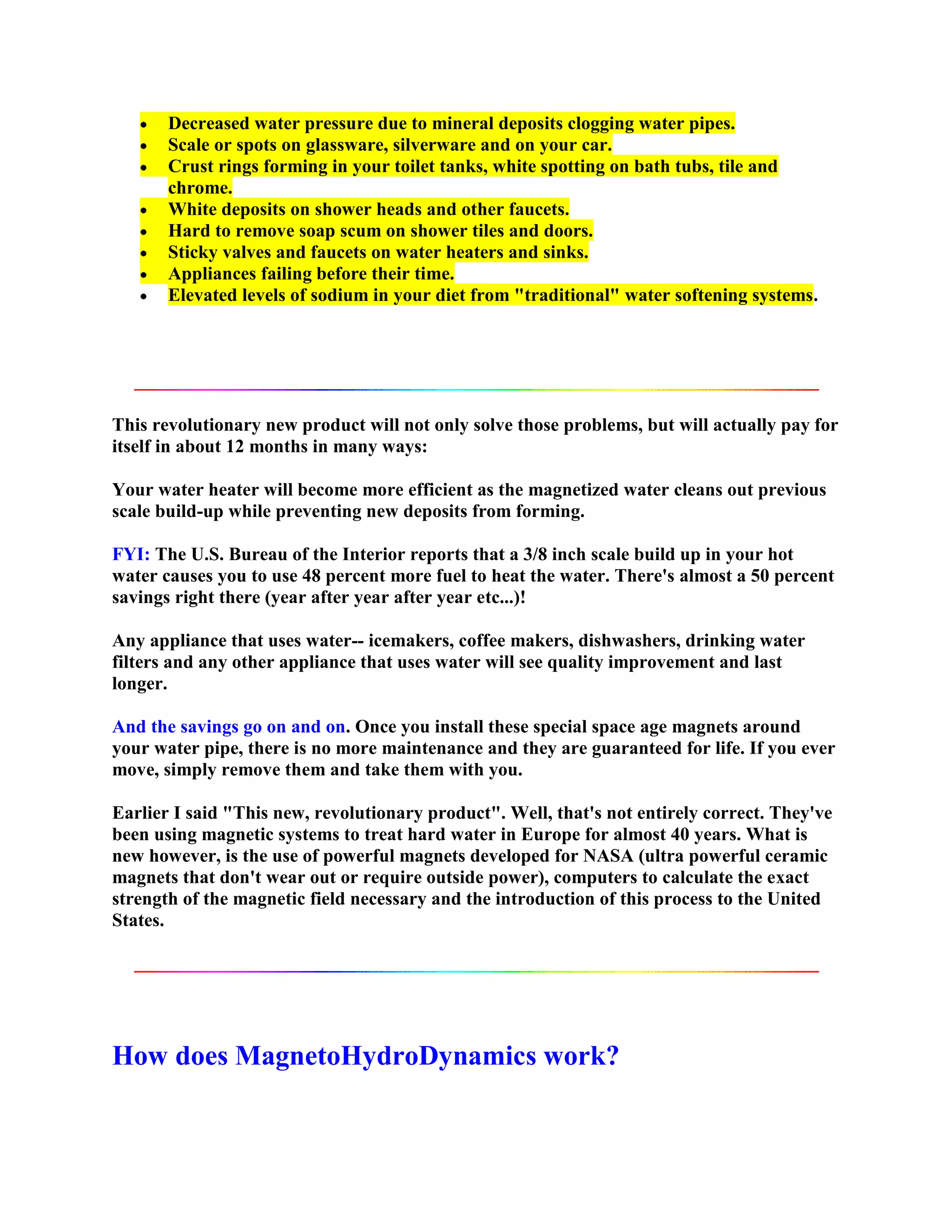 Magnetic Water Treatment Is A Proposed Method Of Reducing The Effects ...