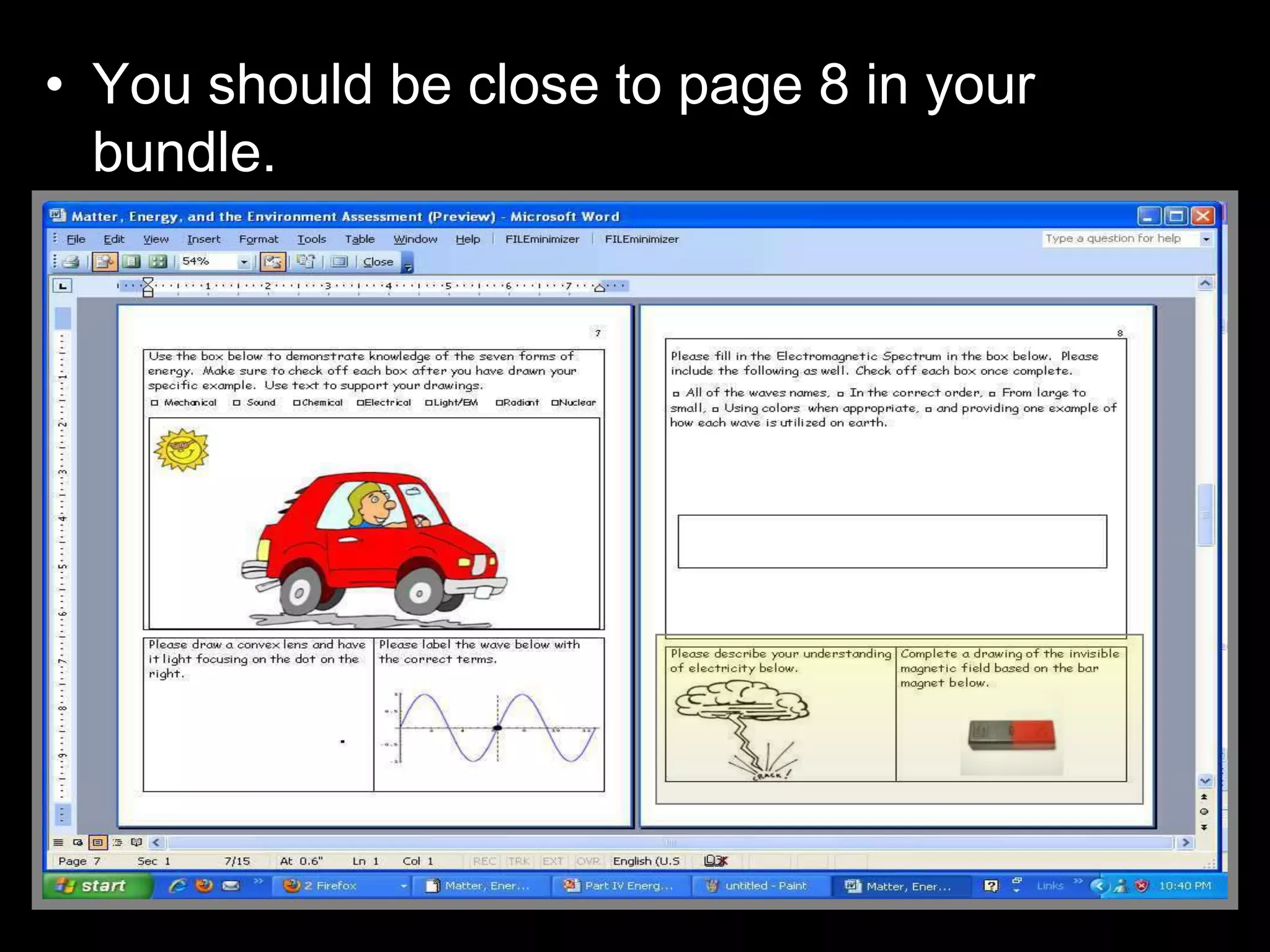 • You should be close to page 8 in your
bundle.
 