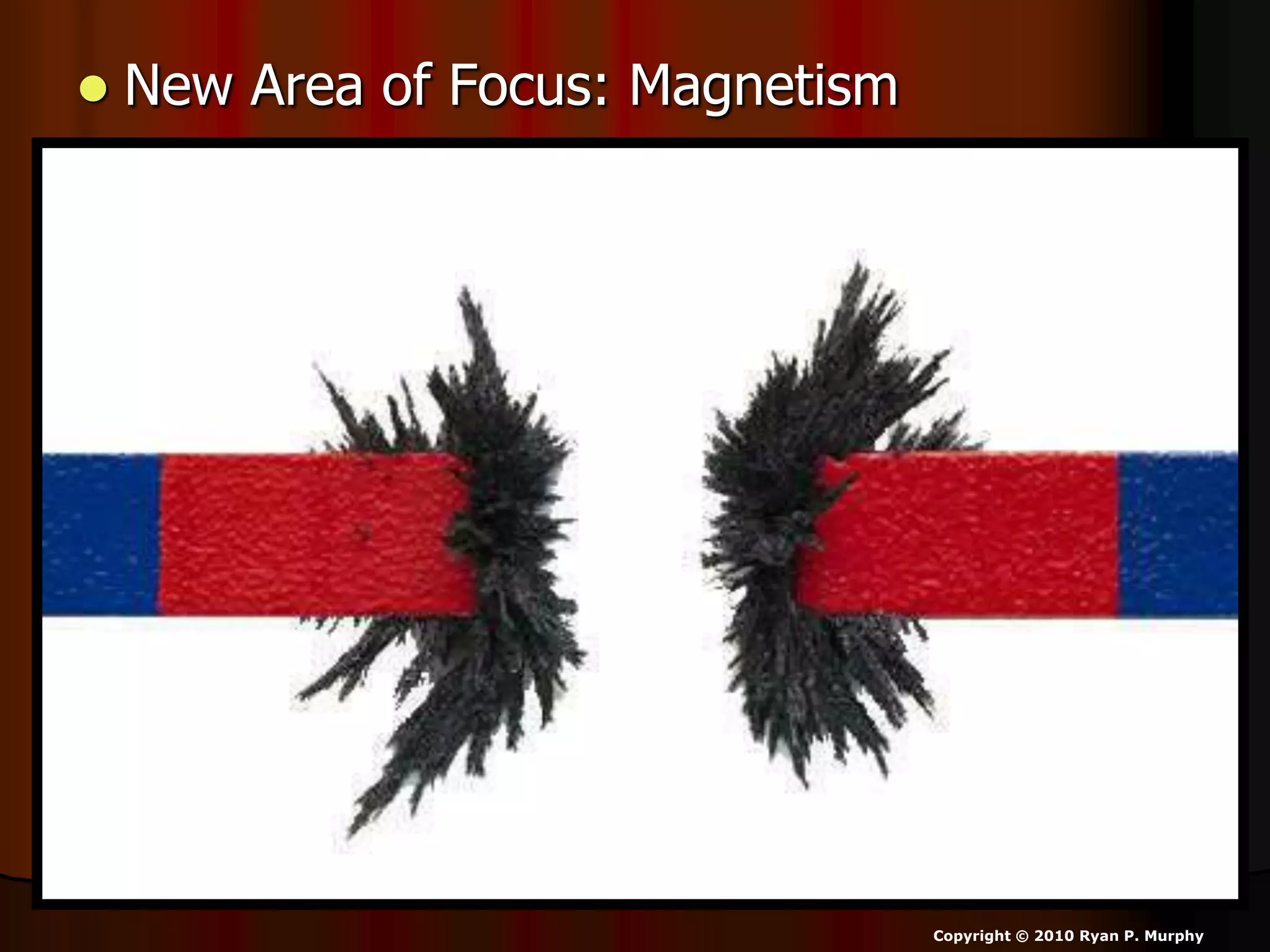  New Area of Focus: Magnetism
Copyright © 2010 Ryan P. Murphy
 