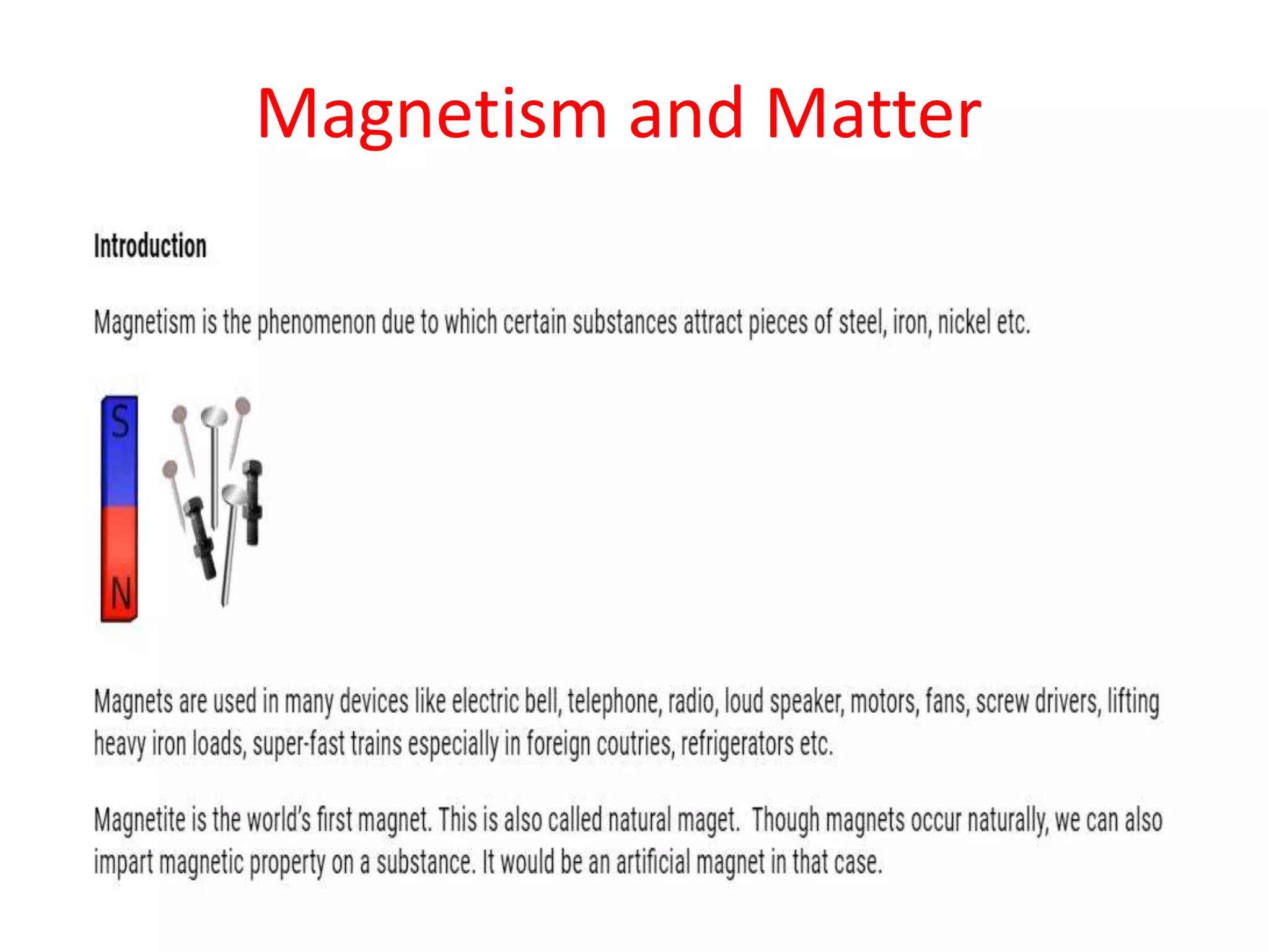 Magnetism-and-matter.pptx | Physics | Science