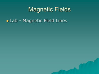 Magnetic Fields
 Lab - Magnetic Field Lines
 
