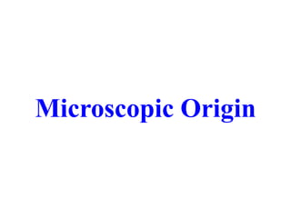 Microscopic Origin
 