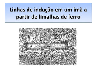 Linhas de indução em um imã a
   partir de limalhas de ferro
 