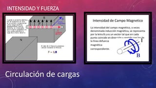INTENSIDAD Y FUERZA
Circulación de cargas
 