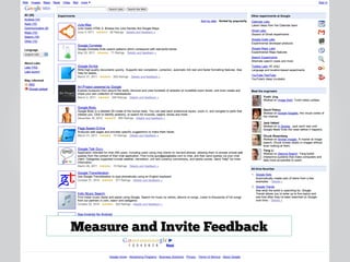 Measure and Invite Feedback
 