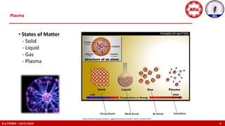 Plasma
K.U.TÜMEN – 2019/2020 4
• States of Matter
- Solid
- Liquid
- Gas
- Plasma
https://www.nasa.gov/mission_pages/themis/auroras/sun_earth_connect.html
 