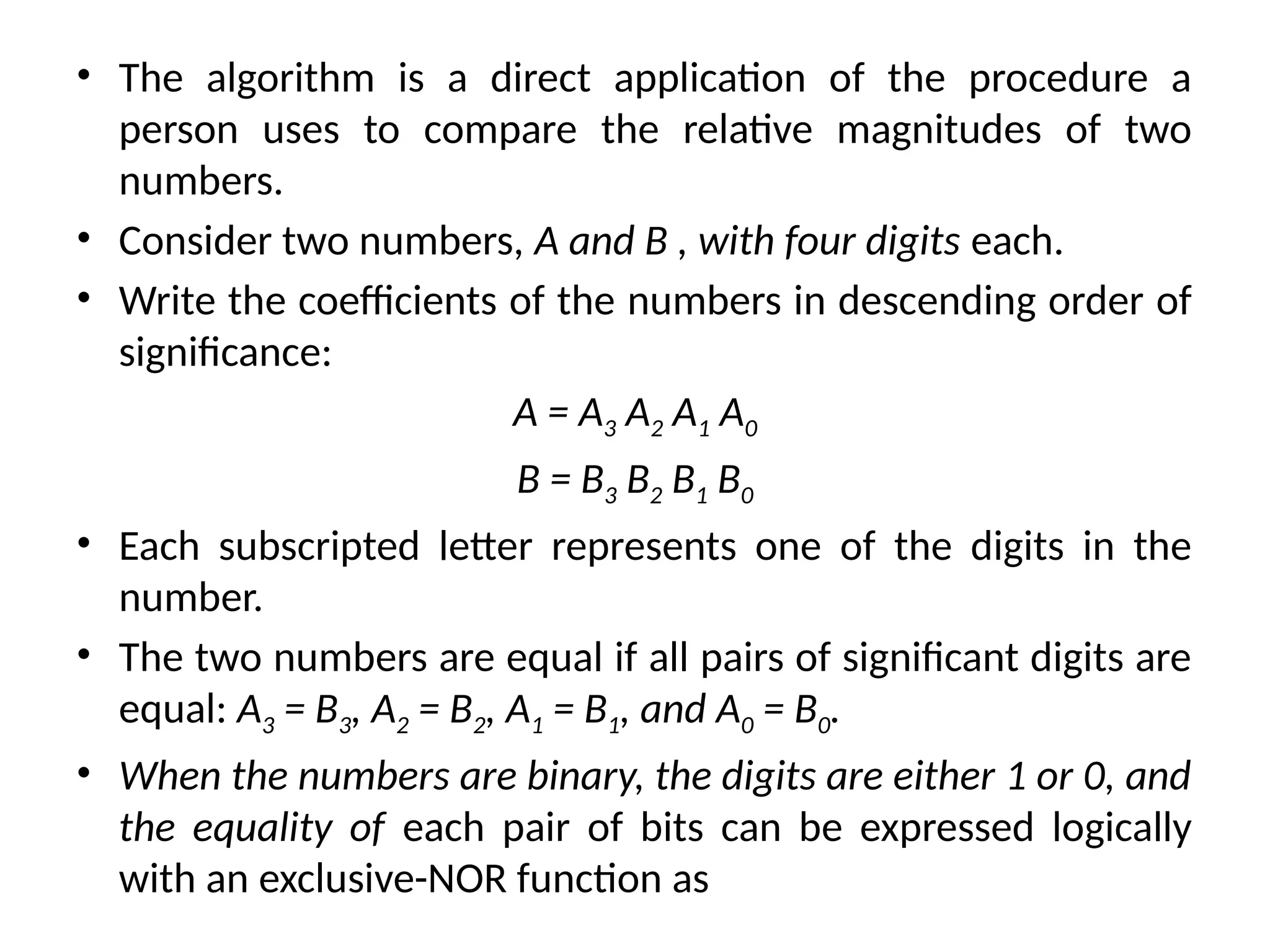 Magnitude Comparator-DIPLOMA IN ELECTRONICSpptx | PPTX
