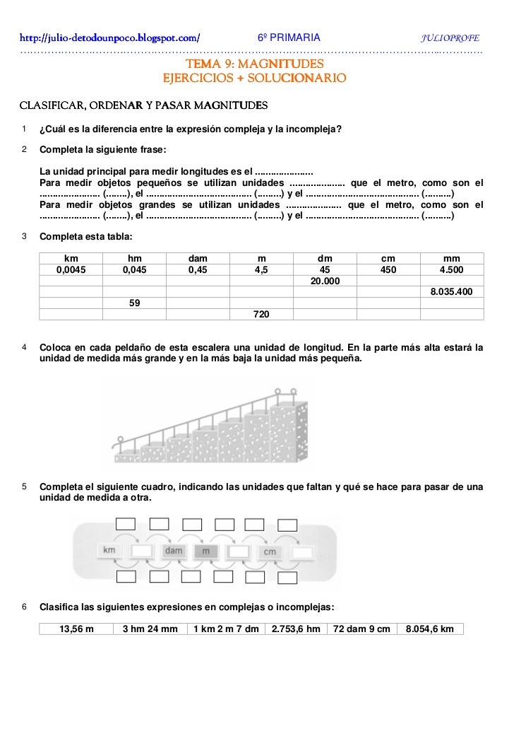Magnitudes Ejercicios Solucionario