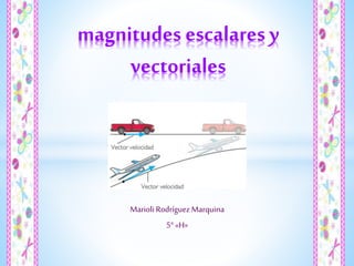 Marioli Rodríguez Marquina
5° «H»
magnitudes escalares y
vectoriales
 