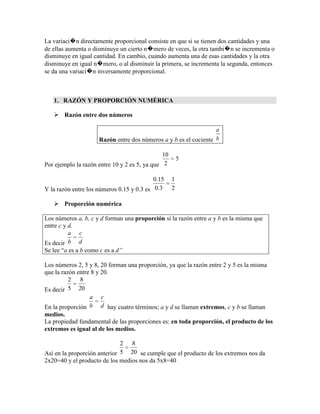 Magnitudes proporcionales direc e inv